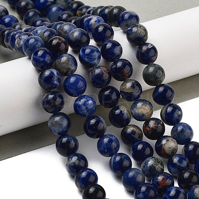 Natural South Africa Sodalite Beads Strands G-S259-35-8mm-1