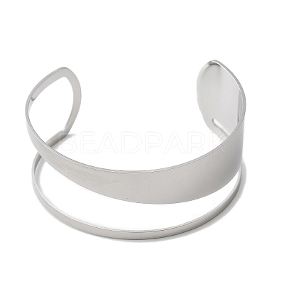 304 Stainless Steel Cuff Bangles BJEW-F521-01P-1