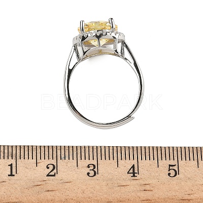 925 Sterling Silver Micro Pave Cubic Zirconia Finger Rings RJEW-B134-01B-01-1