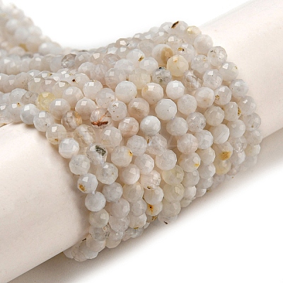 Natural Rainbow Moonstone Beads Strands G-A097-A02-03-1