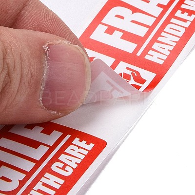 Self-Adhesive Paper Warning Tag Stickers X-DIY-K039-04C-1