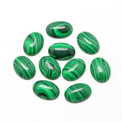 Synthetic Malachite Cabochons G-R415-18x25-38-1