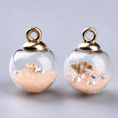 Transparent Glass Globe Pendants X-GLAA-S181-06J-1
