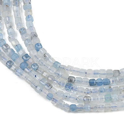 Natural Aquamarine Beads Strands G-L628-D10-2x2mm-01-1