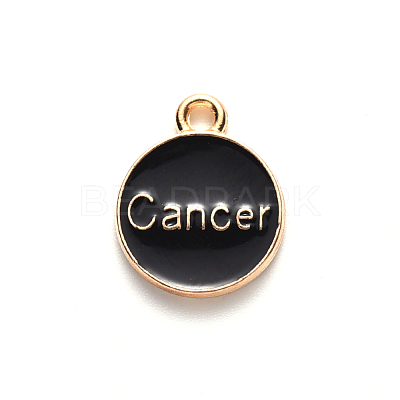 Alloy Enamel Pendants X-ENAM-S124-01B-08D-1