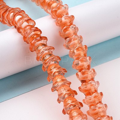 Transparent Glass Beads Strands LAMP-H061-01D-06-1