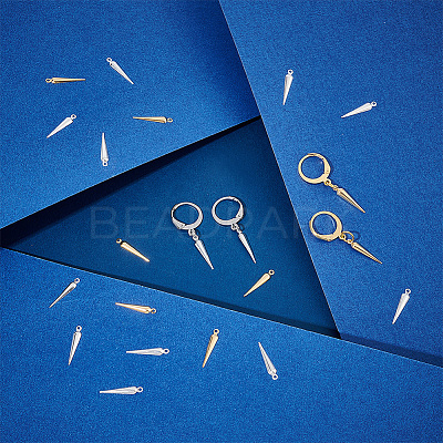 100Pcs 2 Colors Brass Pendant KK-UN0001-35-1
