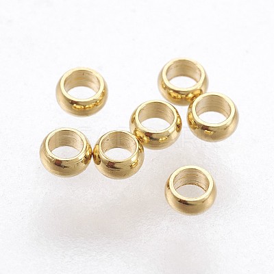 316 Surgical Stainless Steel Rondelle Crimp Beads A-STAS-P221-25G-1