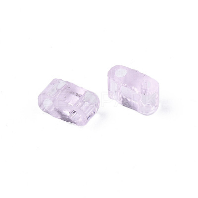 2-Hole Transparent Glass Seed Beads SEED-N004-002-C01-1