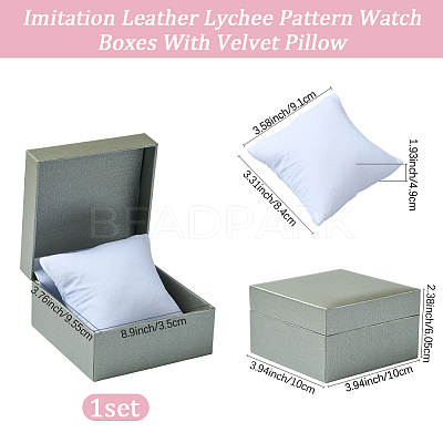 Paper Covered ABS Plastic Storage Boxes for Watches CON-WH20005-10A-1