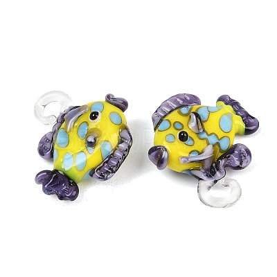 Handmade Lampwork Pendants LAMP-B035-01C-22-1