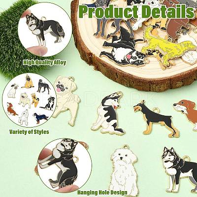 Alloy Enamel Pendants Sets ENAM-CJC0013-24-1