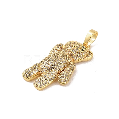 Brass Micro Pave Cubic Zirconia Pendants KK-E111-44C-G-1