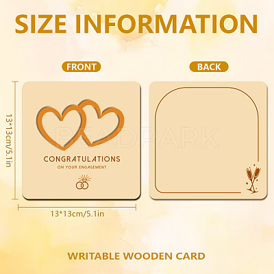Wooden Commemorative Cards WOOD-WH0040-005-1