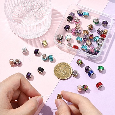 50Pcs Glass European Beads GPDL-YW0001-04-1