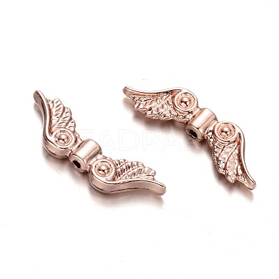 Wing Alloy Beads TIBEB-D037-02RG-RS-1