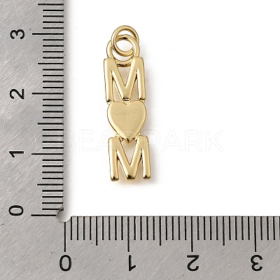 Mother's Day Brass Pendants KK-Z155-05G-02-1