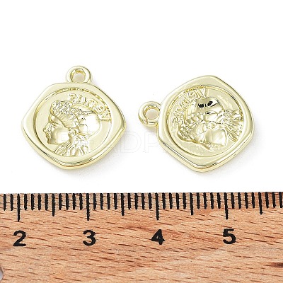 Rack Plating Alloy Pendants PALLOY-Q458-05G-1