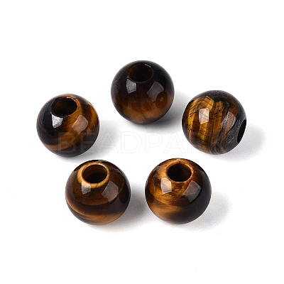 Natural Tiger Eye European Beads G-Q602-09B-10-1