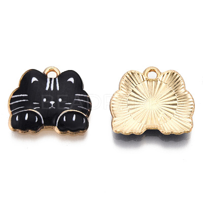 Rack Plating Printed Alloy Pendants ENAM-N055-177K-1