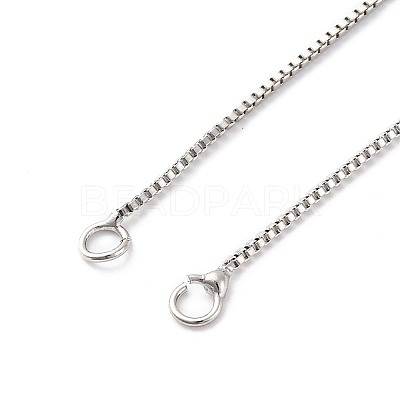 0.9MM Brass Box Chain Necklace Making NJEW-D302-77P-1