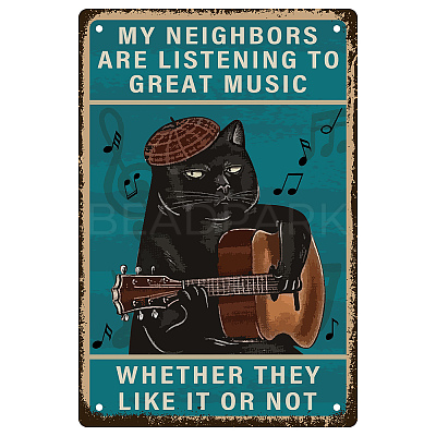 Vintage Metal Iron Tin Sign Poster AJEW-WH0157-671-1