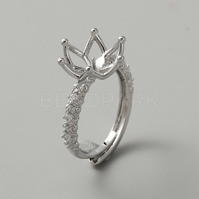 Adjustable Brass Ring Findings KK-WH0062-40P-1