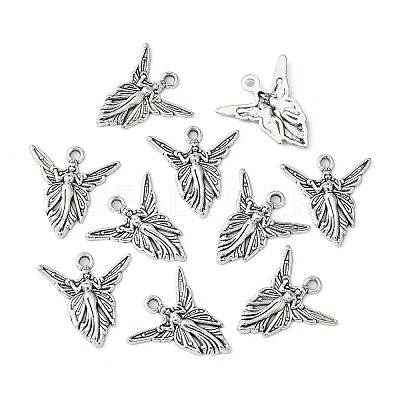Tibetan Style Alloy Fairy Pendants TIBEP-23017-AS-RS-1