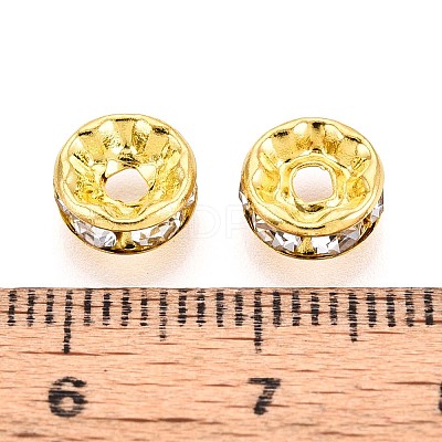 Brass Grade A Crystal Rhinestone Beads RB-A003-8MM-G-1