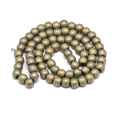 Electroplate Non-magnetic Synthetic Hematite Beads Strands G-Q486-87F-1