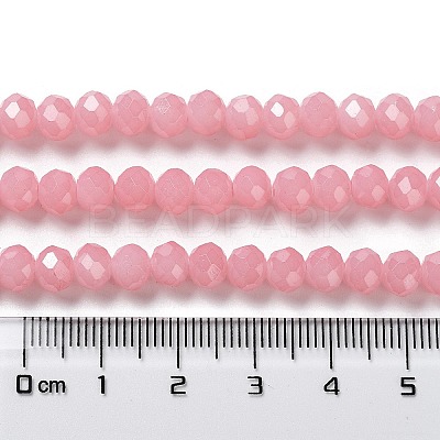 Baking Paint Imitation Jade Glass Bead Strands DGLA-A034-J6MM-A3-1