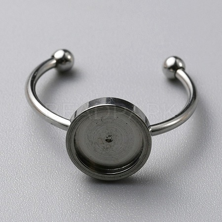 304 Stainless Steel Cuff Ring Components FIND-WH0129-74C-P-1