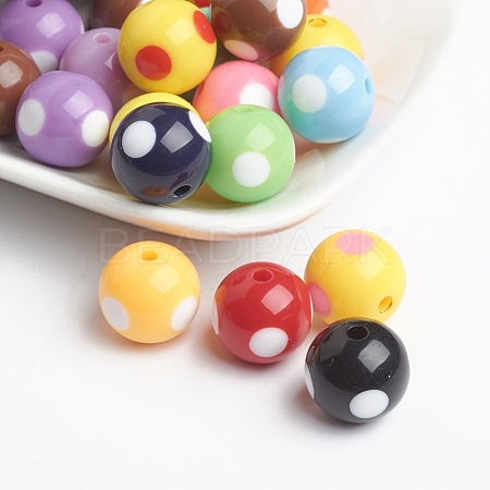 Round Acrylic Craft Beads YPL453-1