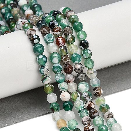 Natural Fire Crackle Agate Beads Strands G-C082-A01-27-1