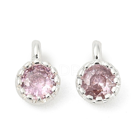 Brass Pave Cubic Zirconia Pendants KK-H204-03S-04-1
