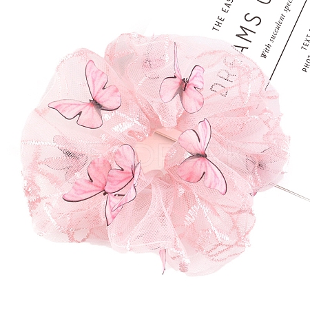 Butterfly Satin Face Elastic Hair Accessories PW-WGC724A-02-1