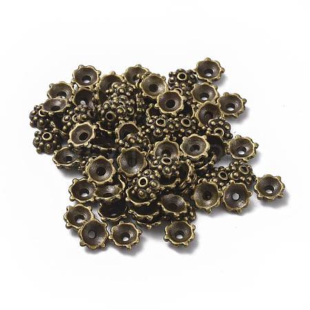 Tibetan Style Alloy Caps MLF0664Y-NF-1