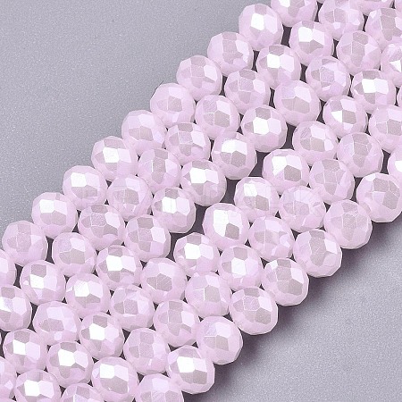 Electroplate Glass Beads Strands EGLA-A034-J10mm-A03-1