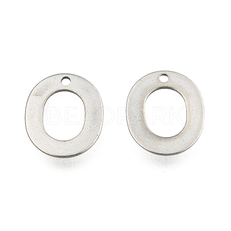 Tarnish Resistant 304 Stainless Steel Letter Charms LS-X-STAS-O072-O-1