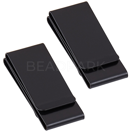 2Pcs Stainless Steel Money Clips AJEW-GF0013-12EB-1