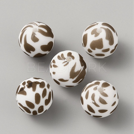 Round Food Grade Eco-Friendly Silicone Beads SIL-TAC0002-22A-1