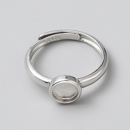 925 Sterling Silver Adjustable Ring Components DIY-WH0888-141P-01-1