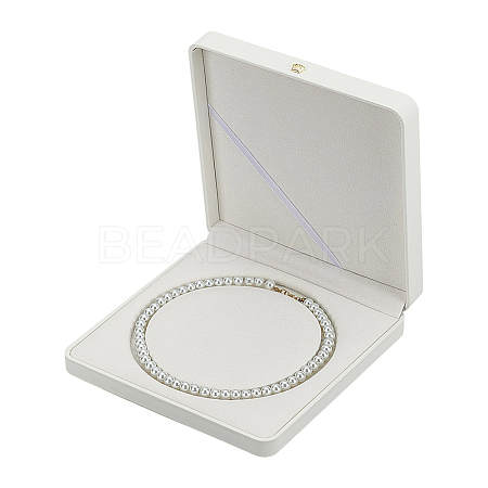 Leather Pearl Beaded Necklace Packaging Boxes CON-WH0086-187A-1