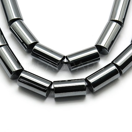 Grade AA Non-magnetic Synthetic Hematite Column Beads Strands G-F161-08B-1