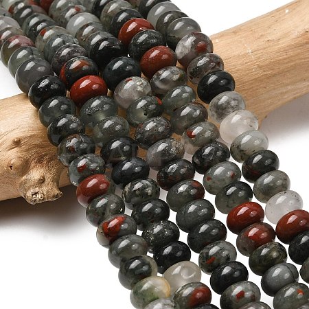 Natural African Bloodstone Beads Strands G-A280-A06-02-1