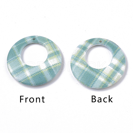 Double Spray Painted Acrylic Pendants MACR-S361-38A-1