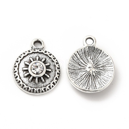 Rack Plating Alloy Rhinestone Pendants PALLOY-P289-55AS-01-1