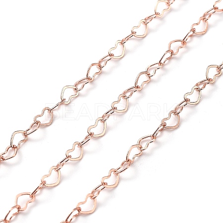 Brass Heart Link Chain FIND-XCP0002-52RG-1
