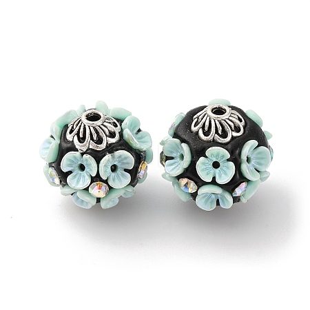 Handmade Resin Indonesia Round Beads IPDL-P005-24AS-03-1