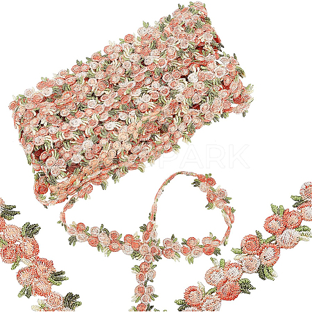 Flower Polyester Trim Ribbon OCOR-GF0001-17A-1